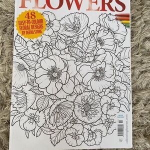 Flowers colouring book